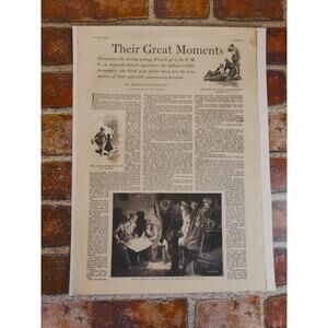 1918 "Their Great Moments" Original Vtg‎ Article Coverpage about Heroism WWI